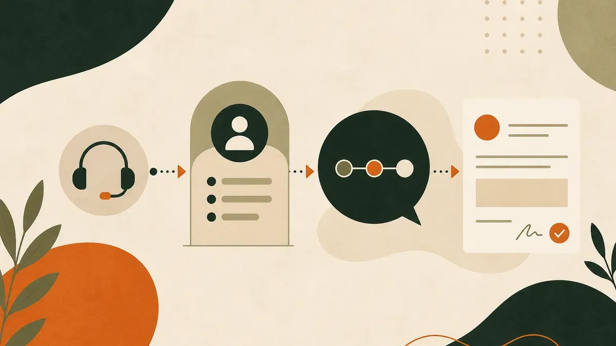 Ilustração sobre Como conduzir uma call de vendas: estrutura, ritmo e registro