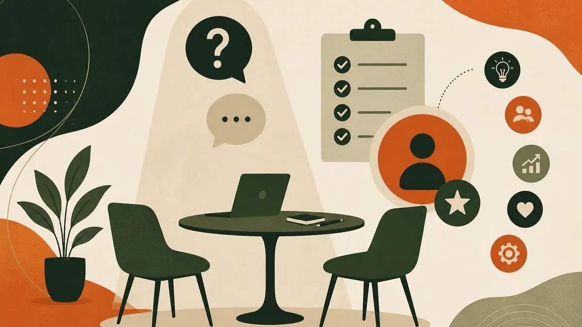 Ilustração sobre Entrevista por competências: como funciona, o que perguntar e como avaliar