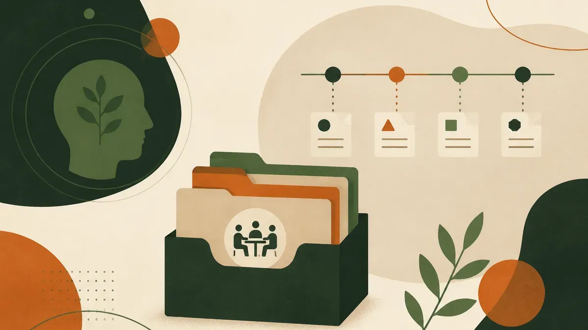 Ilustração sobre Como organizar o histórico de reuniões de cada cliente