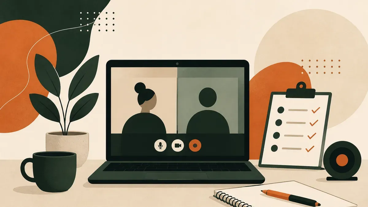Ilustração sobre Entrevista por vídeo: boas práticas para conduzir e registrar