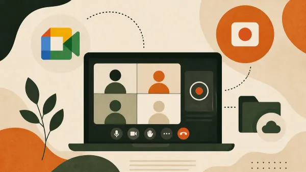 Ilustração sobre Como gravar uma reunião no Google Meet, passo a passo