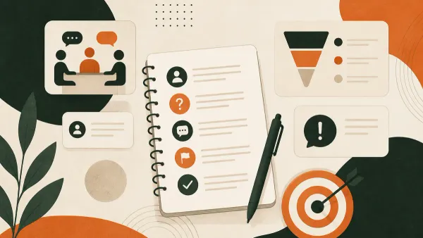Ilustração sobre O que registrar em uma reunião de vendas para o follow-up sair sozinho