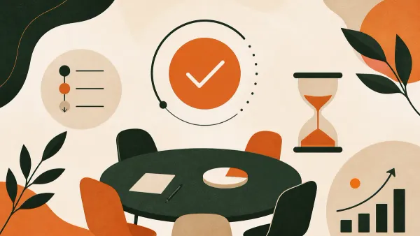 Ilustração sobre Como fazer reuniões produtivas: as regras que mudam o resultado