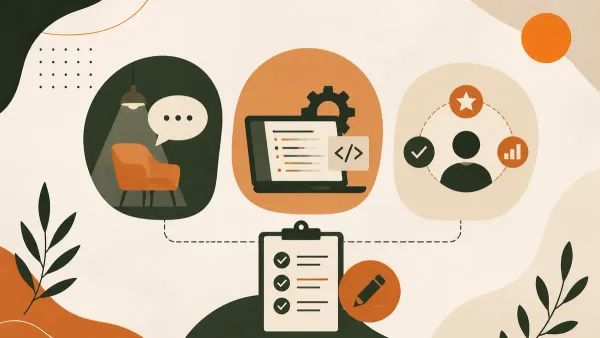 Ilustração sobre Tipos de entrevista de emprego: formatos, objetivos e registro